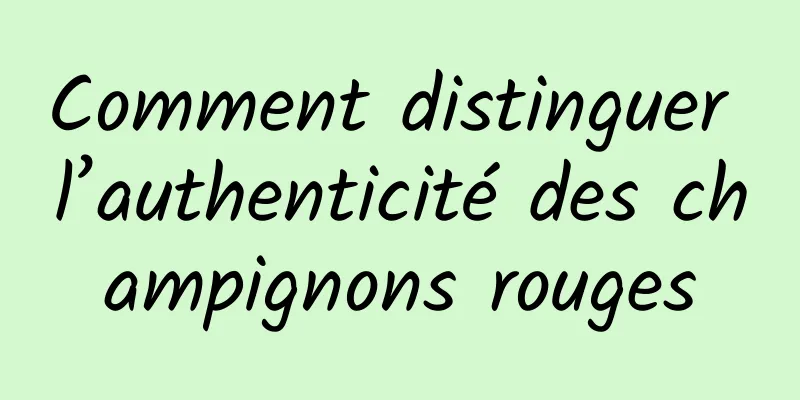 Comment distinguer l’authenticité des champignons rouges