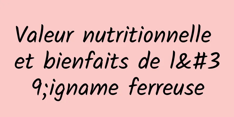 Valeur nutritionnelle et bienfaits de l'igname ferreuse