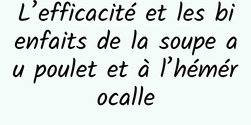 L’efficacité et les bienfaits de la soupe au poulet et à l’hémérocalle