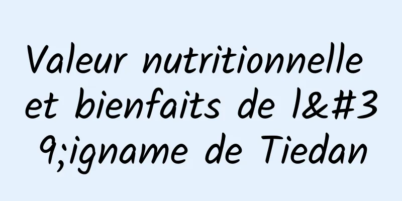 Valeur nutritionnelle et bienfaits de l'igname de Tiedan