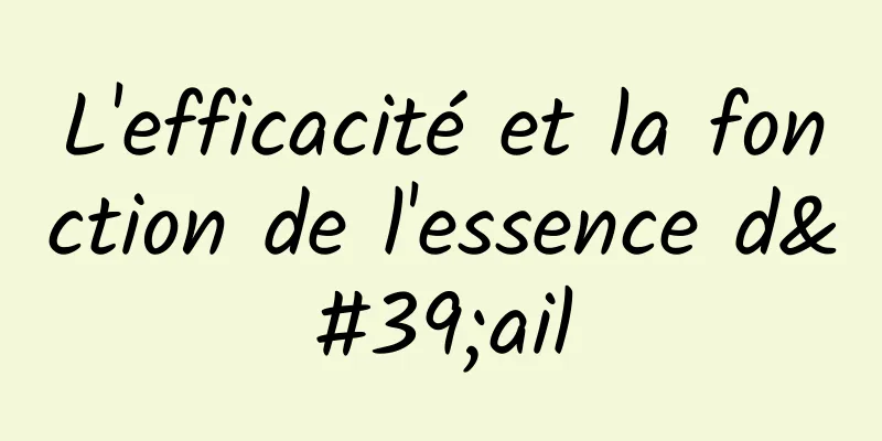 L'efficacité et la fonction de l'essence d'ail