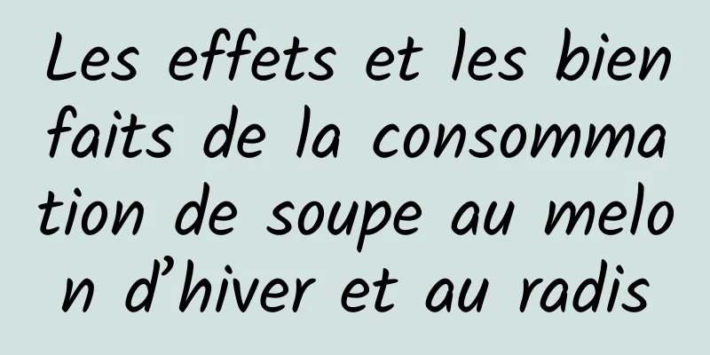 Les effets et les bienfaits de la consommation de soupe au melon d’hiver et au radis