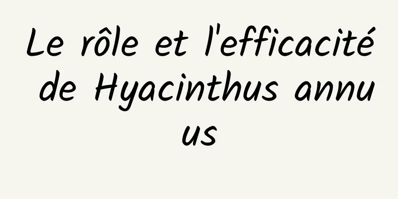 Le rôle et l'efficacité de Hyacinthus annuus