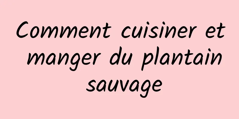 Comment cuisiner et manger du plantain sauvage