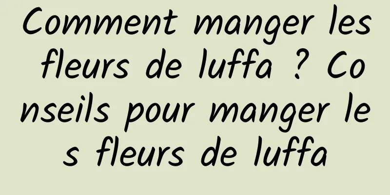 Comment manger les fleurs de luffa ? Conseils pour manger les fleurs de luffa