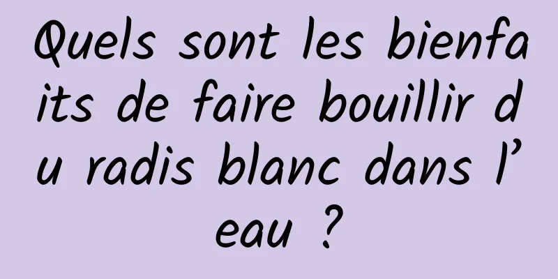 Quels sont les bienfaits de faire bouillir du radis blanc dans l’eau ?