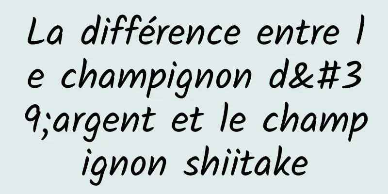 La différence entre le champignon d'argent et le champignon shiitake