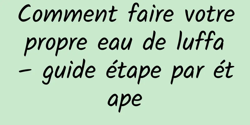 Comment faire votre propre eau de luffa – guide étape par étape