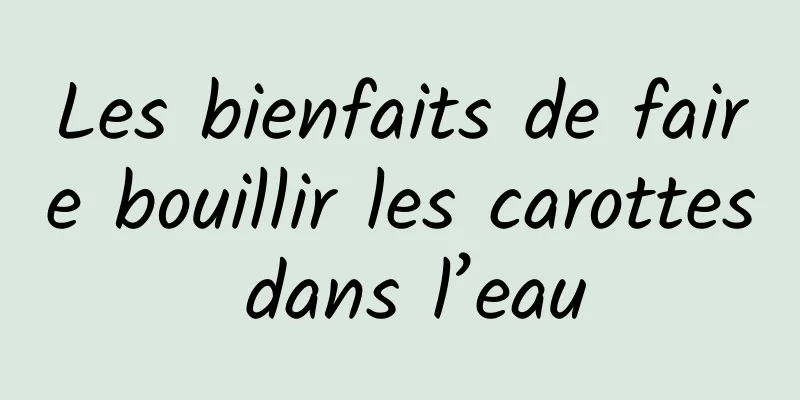 Les bienfaits de faire bouillir les carottes dans l’eau