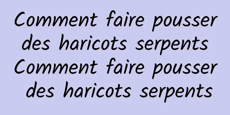 Comment faire pousser des haricots serpents Comment faire pousser des haricots serpents