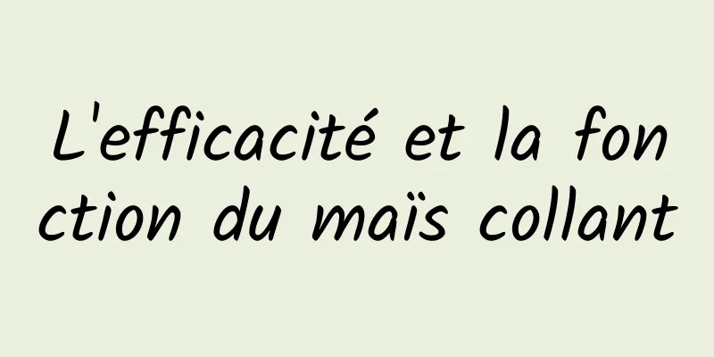 L'efficacité et la fonction du maïs collant