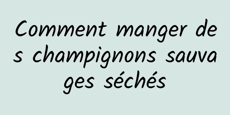 Comment manger des champignons sauvages séchés