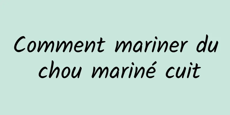 Comment mariner du chou mariné cuit