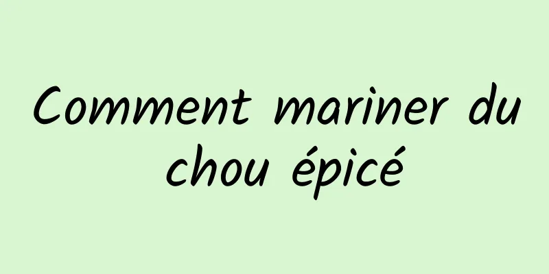 Comment mariner du chou épicé