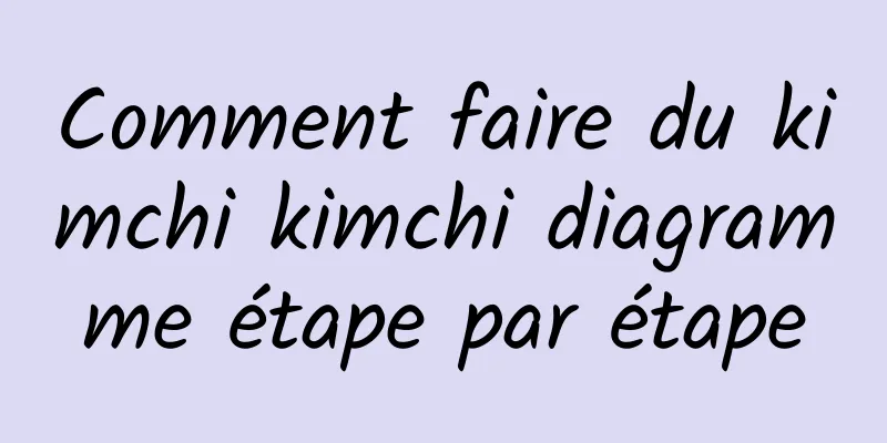 Comment faire du kimchi kimchi diagramme étape par étape