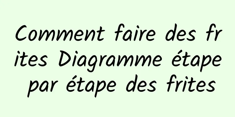 Comment faire des frites Diagramme étape par étape des frites