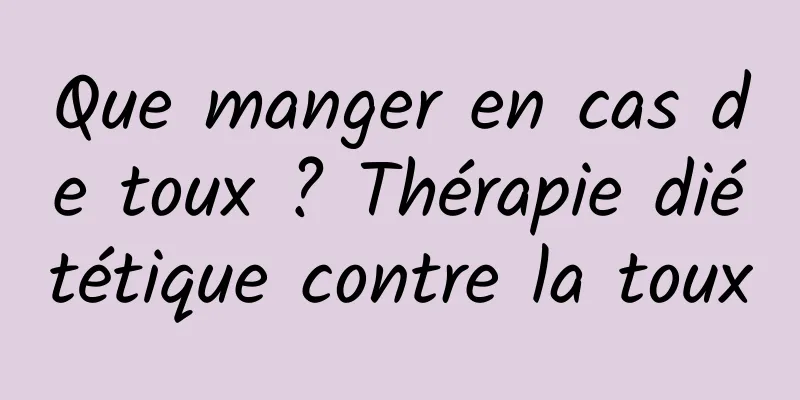 Que manger en cas de toux ? Thérapie diététique contre la toux