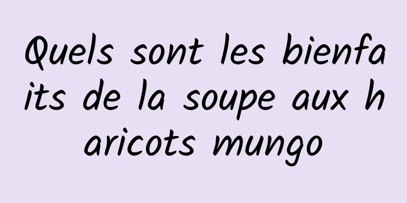 Quels sont les bienfaits de la soupe aux haricots mungo