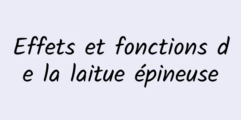 Effets et fonctions de la laitue épineuse