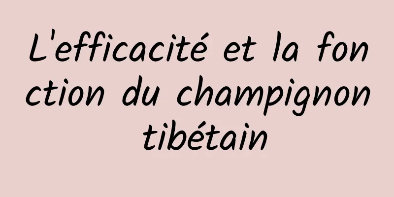 L'efficacité et la fonction du champignon tibétain