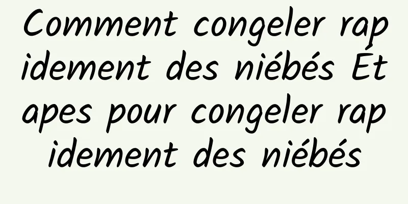 Comment congeler rapidement des niébés Étapes pour congeler rapidement des niébés