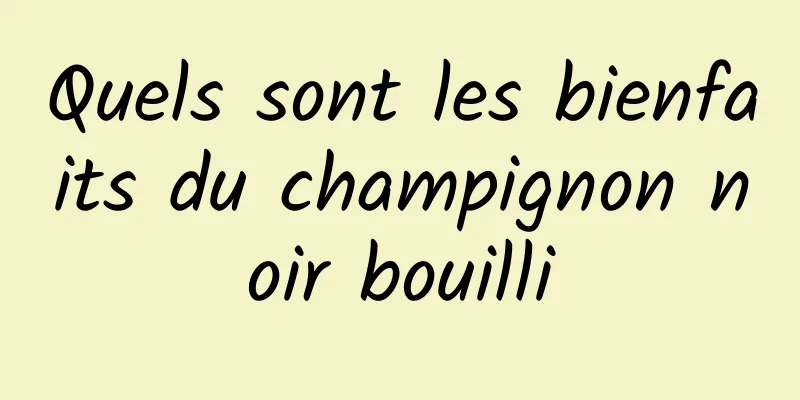 Quels sont les bienfaits du champignon noir bouilli