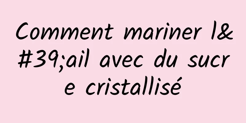 Comment mariner l'ail avec du sucre cristallisé