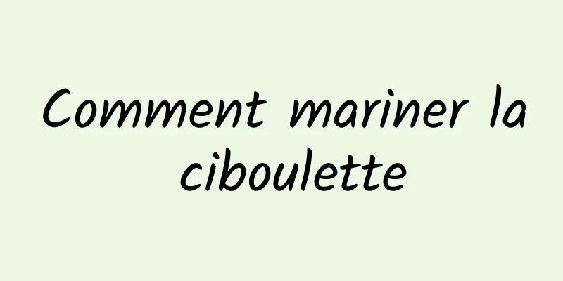 Comment mariner la ciboulette