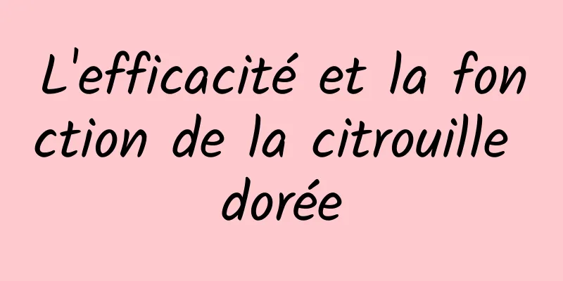 L'efficacité et la fonction de la citrouille dorée