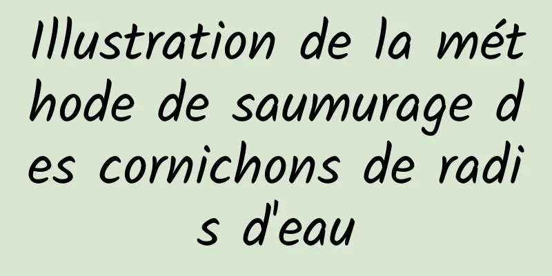 Illustration de la méthode de saumurage des cornichons de radis d'eau