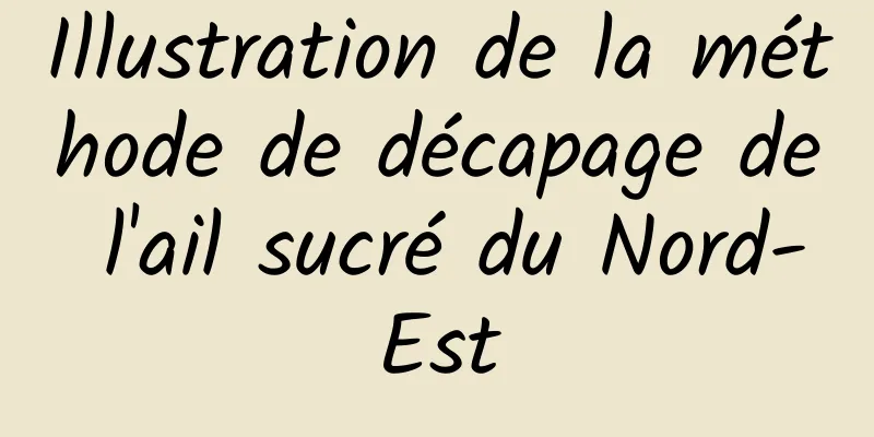 Illustration de la méthode de décapage de l'ail sucré du Nord-Est