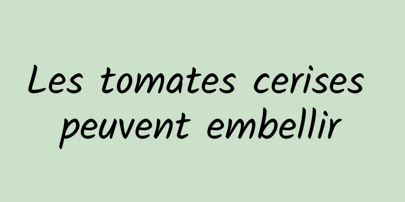 Les tomates cerises peuvent embellir