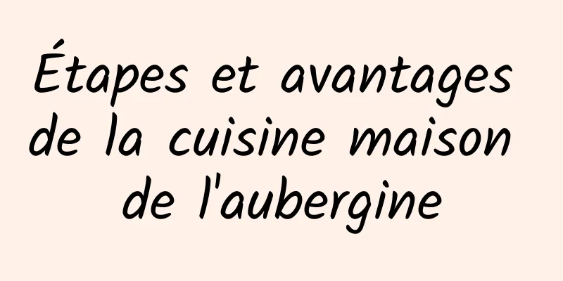 Étapes et avantages de la cuisine maison de l'aubergine