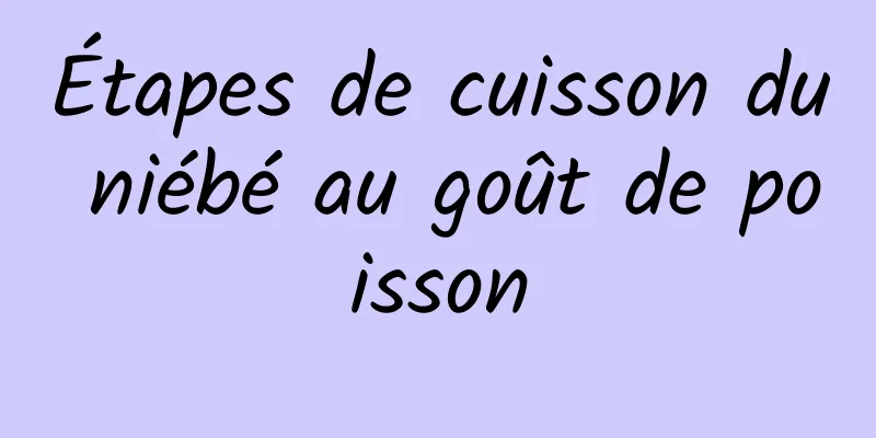 Étapes de cuisson du niébé au goût de poisson