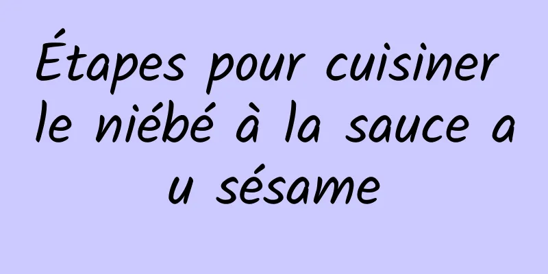 Étapes pour cuisiner le niébé à la sauce au sésame