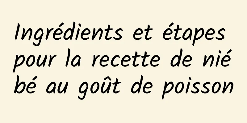 Ingrédients et étapes pour la recette de niébé au goût de poisson