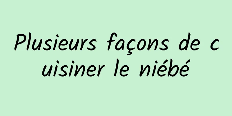 Plusieurs façons de cuisiner le niébé