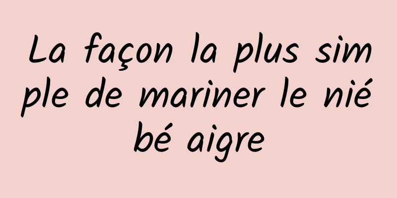 La façon la plus simple de mariner le niébé aigre