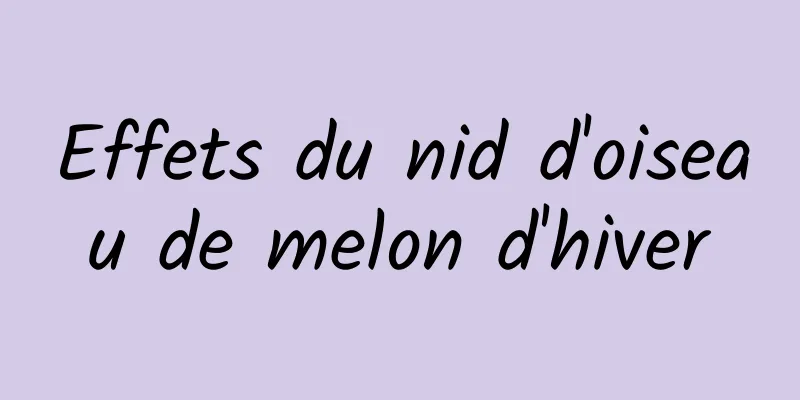 Effets du nid d'oiseau de melon d'hiver