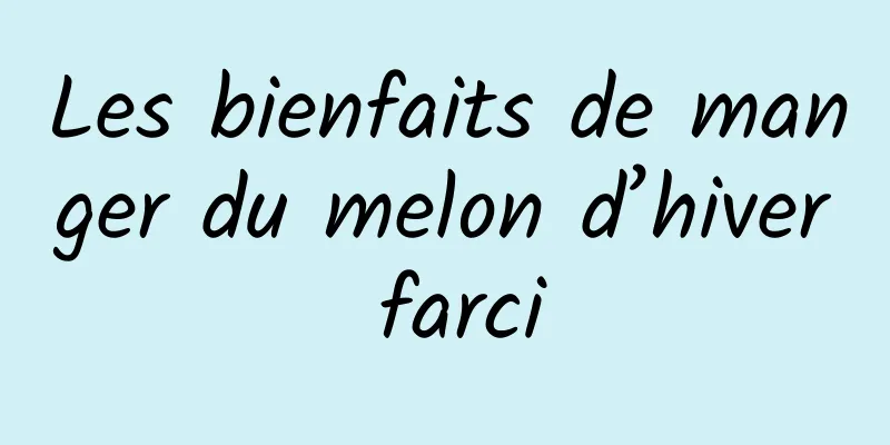 Les bienfaits de manger du melon d’hiver farci