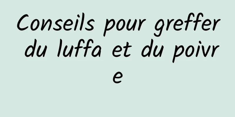 Conseils pour greffer du luffa et du poivre