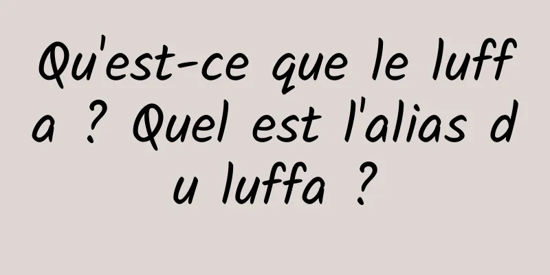 Qu'est-ce que le luffa ? Quel est l'alias du luffa ?