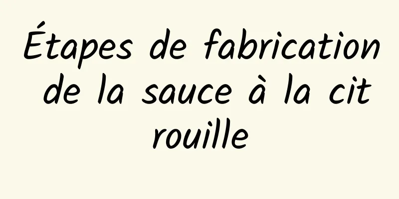 Étapes de fabrication de la sauce à la citrouille