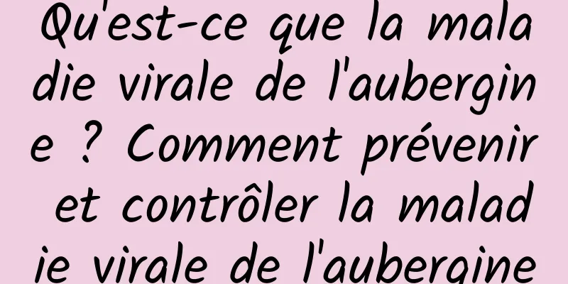 Qu'est-ce que la maladie virale de l'aubergine ? Comment prévenir et contrôler la maladie virale de l'aubergine