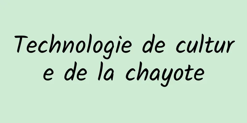 Technologie de culture de la chayote