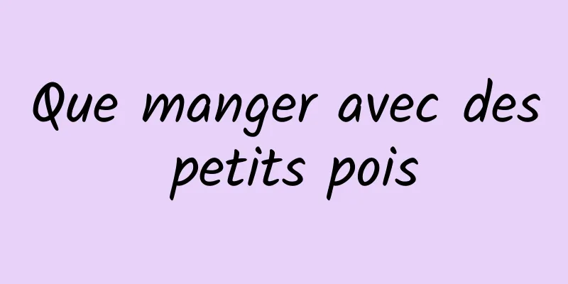 Que manger avec des petits pois