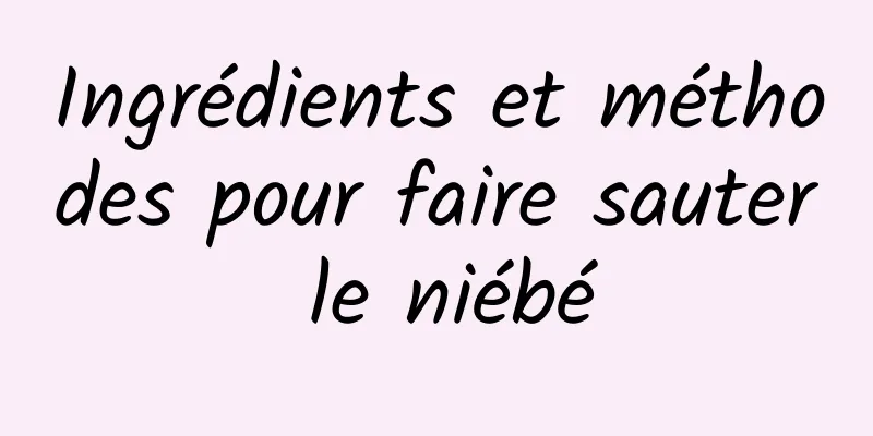 Ingrédients et méthodes pour faire sauter le niébé