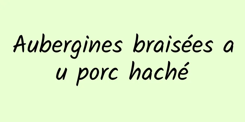 Aubergines braisées au porc haché