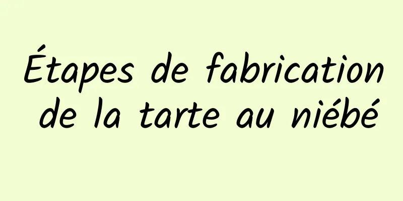 Étapes de fabrication de la tarte au niébé