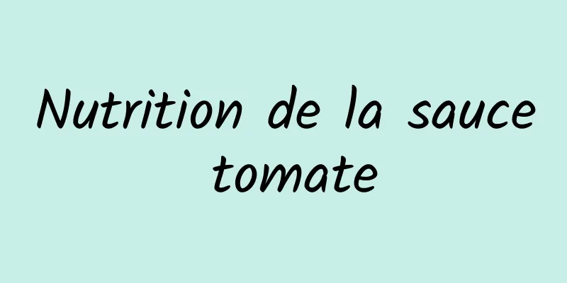 Nutrition de la sauce tomate